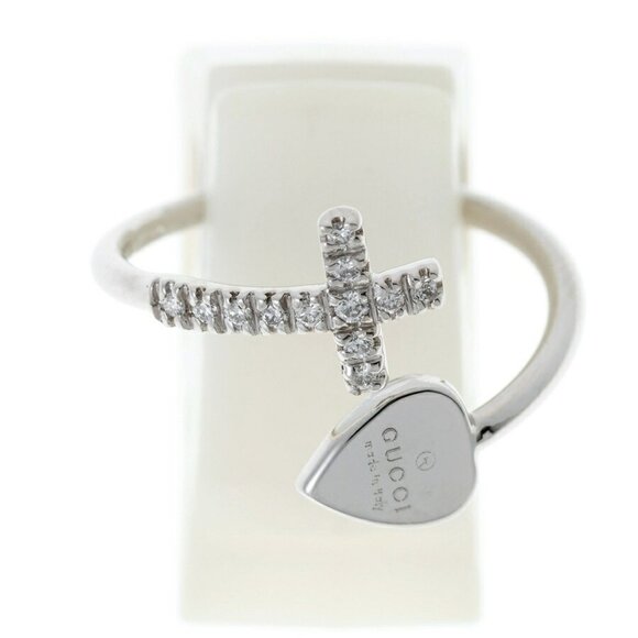 GUCCI White Gold Diamond Ring - Picture 1 of 4